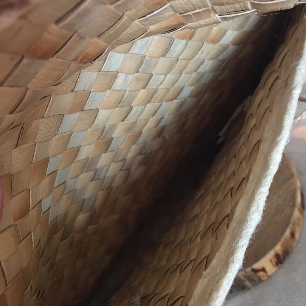Latin American Hand made hand‎ painted Straw Slim Clutch Bag Purse Womens